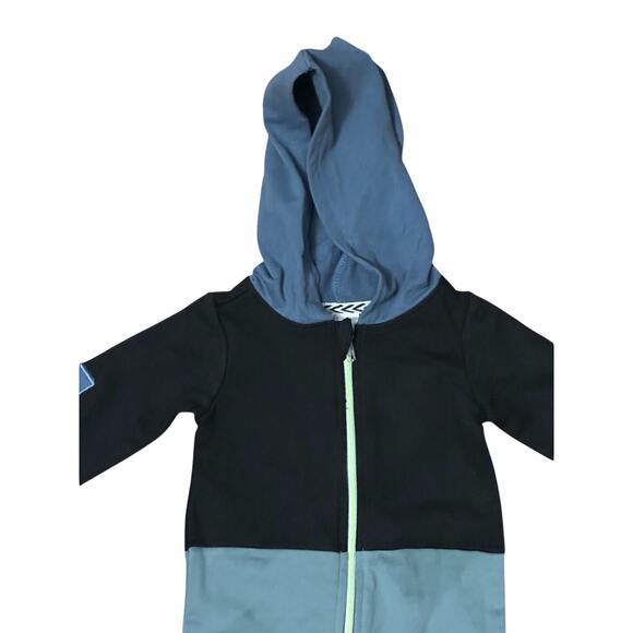 Sovereign Code One-Piece Colorblock Hooded Zip Closure Blue Black Boys 9M NWT - Picture 2 of 9